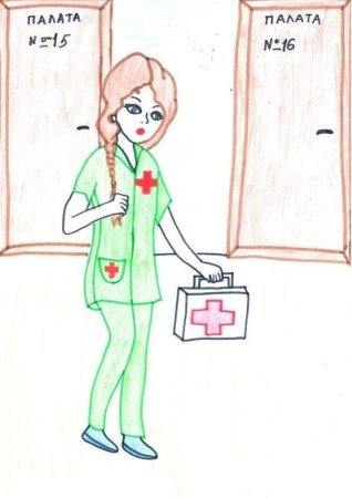 Детские рисунки на тему врачи