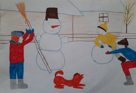 Зимние забавы фон