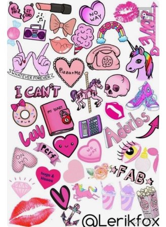 Розовые наклейки для распечатки