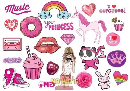 Стикеры для личного дневника для девочек