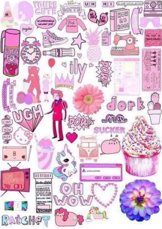 Розовые наклейки для ЛД