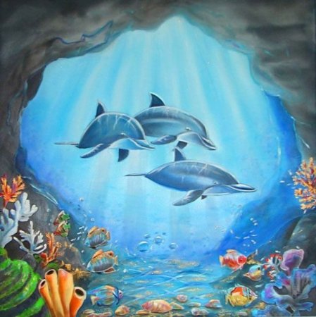 Дельфин батик