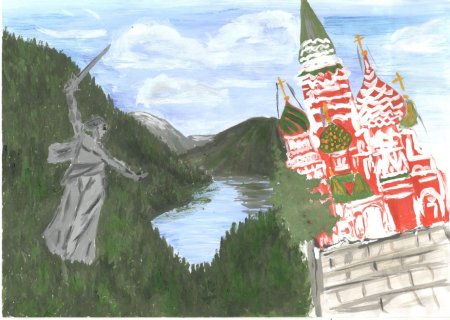 Рисунок на тему моя Россия