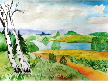 Рисунок на тему родной край