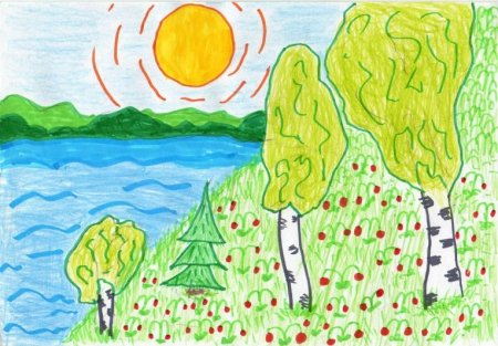 Рисунок на тему лето