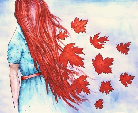 Рисунки осени для срисовки