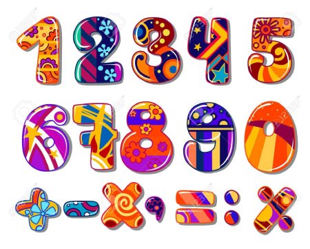 Красивые цифры для оформления для детей