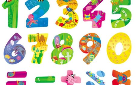 Цветные Веселые цифры