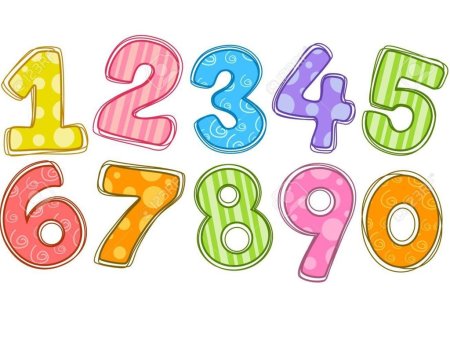 Разноцветные цифры для детей