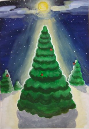 Рисунок на тему елка