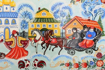 Городецкая роспись гуляния