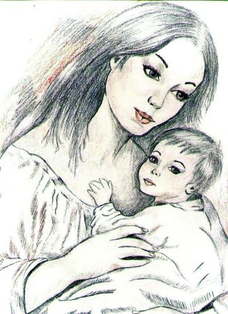 Рисунок на тему день матери