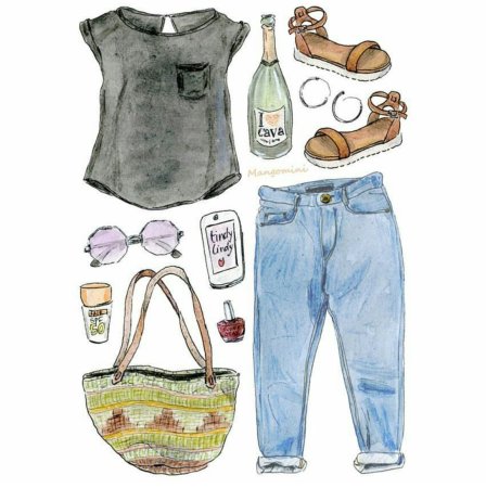 Рисунки одежды для срисовки