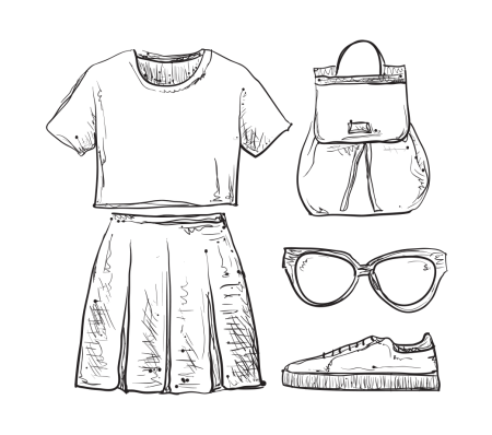 Одежда карандашом