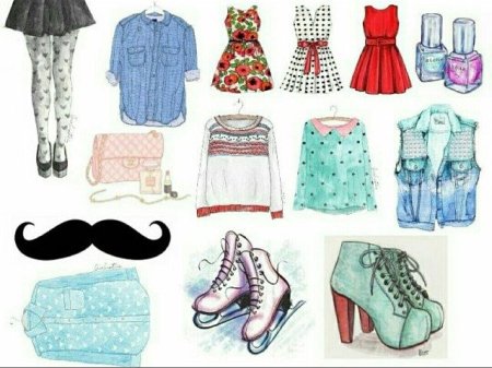 Картинки для срисовки одежда