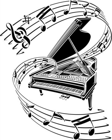 Музыкальные инструменты в графике