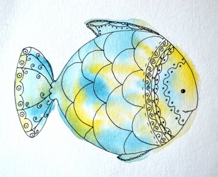 Красивые рыбки для рисования