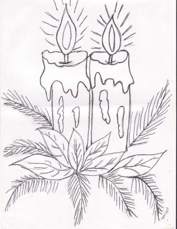 Новогодний венок раскраска