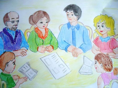 Рисунок семьи детский