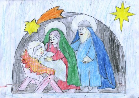 Раскраска Рождество Христово