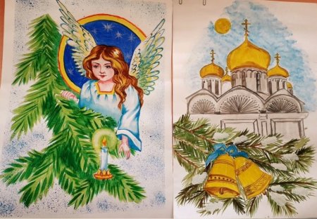Рисунок на тему Рождество