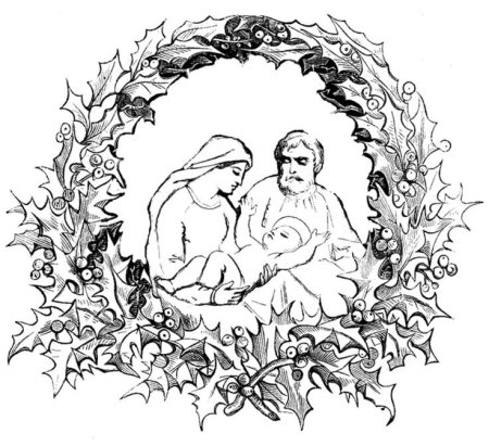 Рождение Иисуса Христа вертеп рисунок