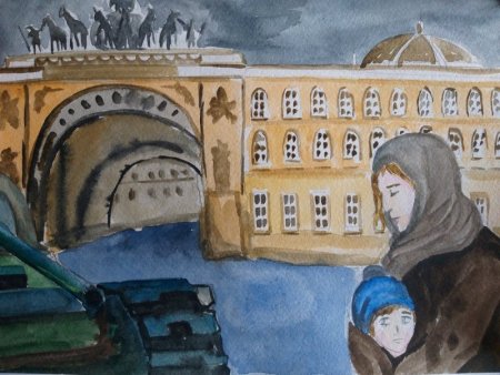 Блокада Ленинграда рисунки