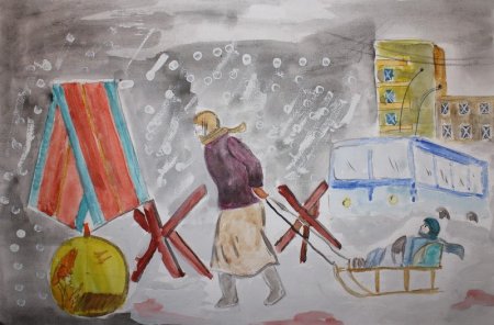 Рисунок на тему блокада Ленинграда