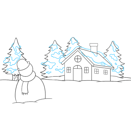 Зима карандашом