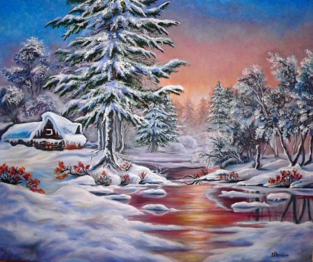 Пейзаж на зимнюю тему