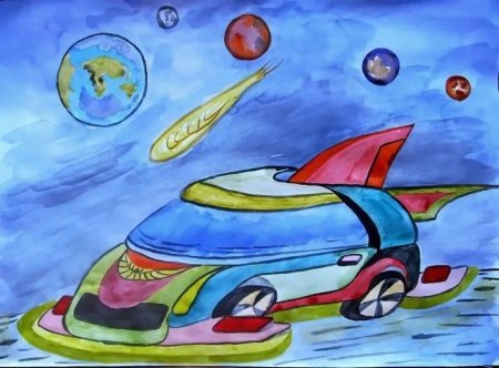 Машина будущего рисунок