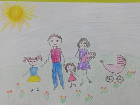 Рисунок семьи детский