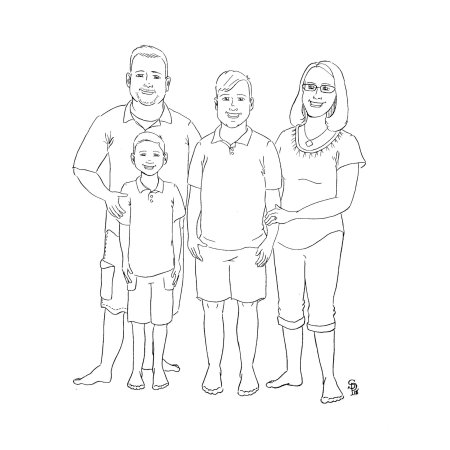 Семейный рисунок карандашом