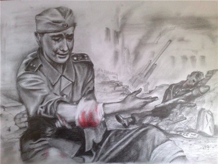 Красивые рисунки карандашом на военную тему (50 фото)