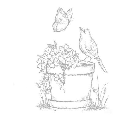 Весенние рисунки для срисовки карандашом