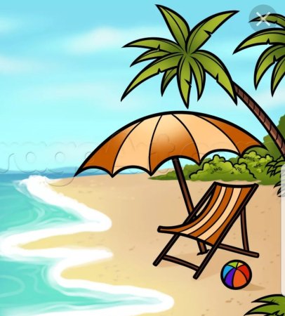 Рисунки лето для срисовки