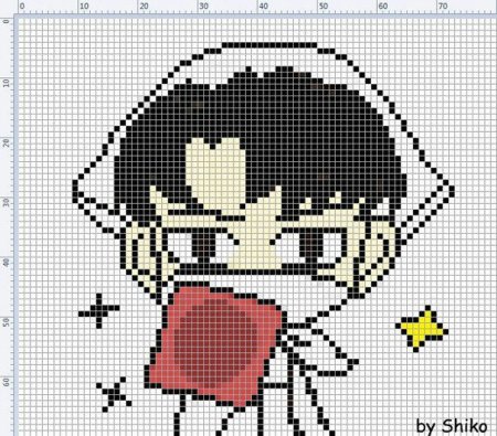 Схема вышивки атака титанов Леви