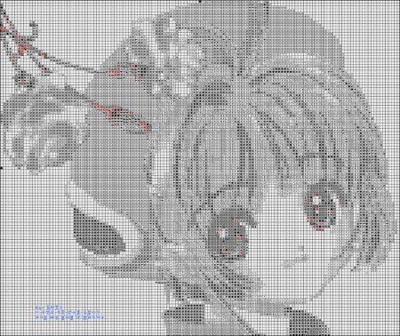 Схемы для вышивки крестиком аниме