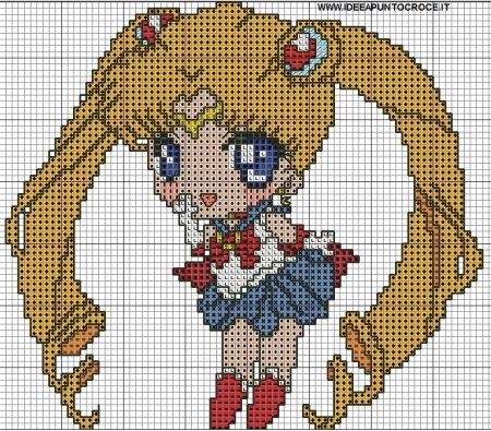 Сейлор Мун вышивка крестом