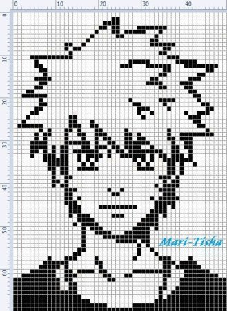 Рисование по клеткам Наруто