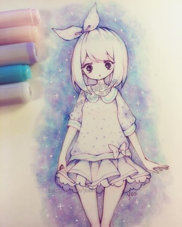 Милые легкие рисуночки аниме