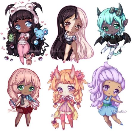 Разные стили Чиби