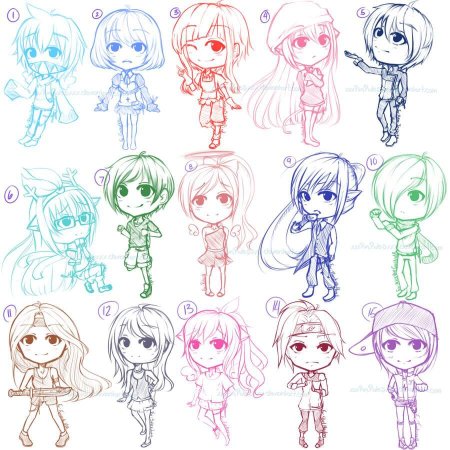 БТС рисунки милые аниме