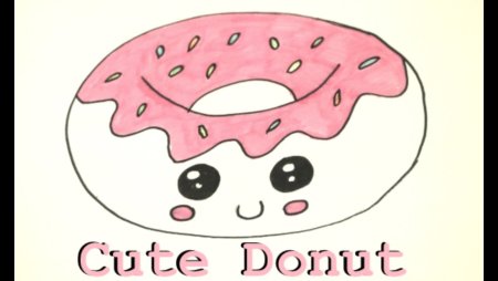 Пончик для срисовки легко