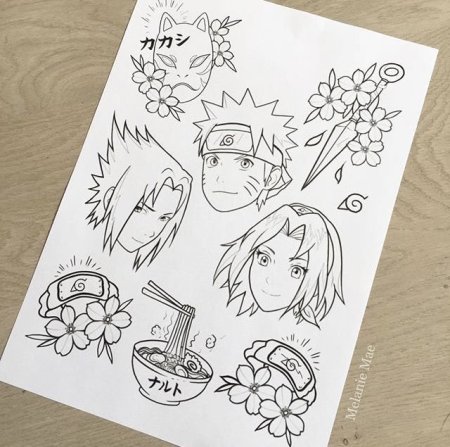 Рисунки для скетчбука аниме Наруто