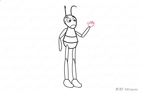 Кузя из Лунтика раскраска