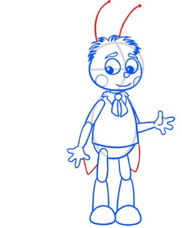 Нарисовать Пчеленка из мультика Лунтик