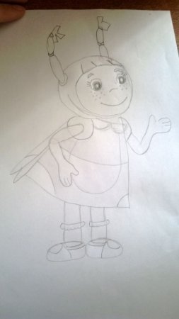 Лунтик и Кузя рисунок карандашом