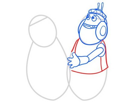 Как нарисовать Кузю из Лунтика поэтапно