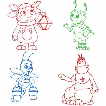 Лунтик рисунок карандашом